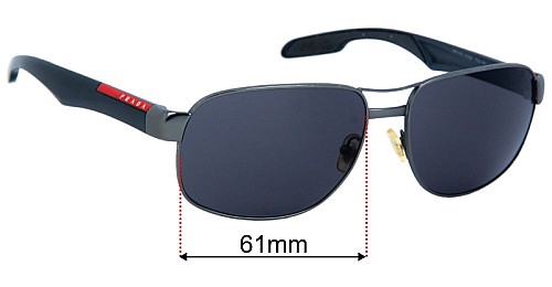 Prada SPS58N 61mm Replacement Lenses by Sunglass Fix™